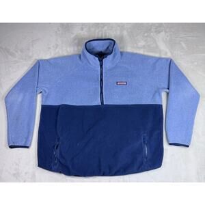 Vineyard Vines Blue Color Block Polar Fleece Half Zip Womens XL